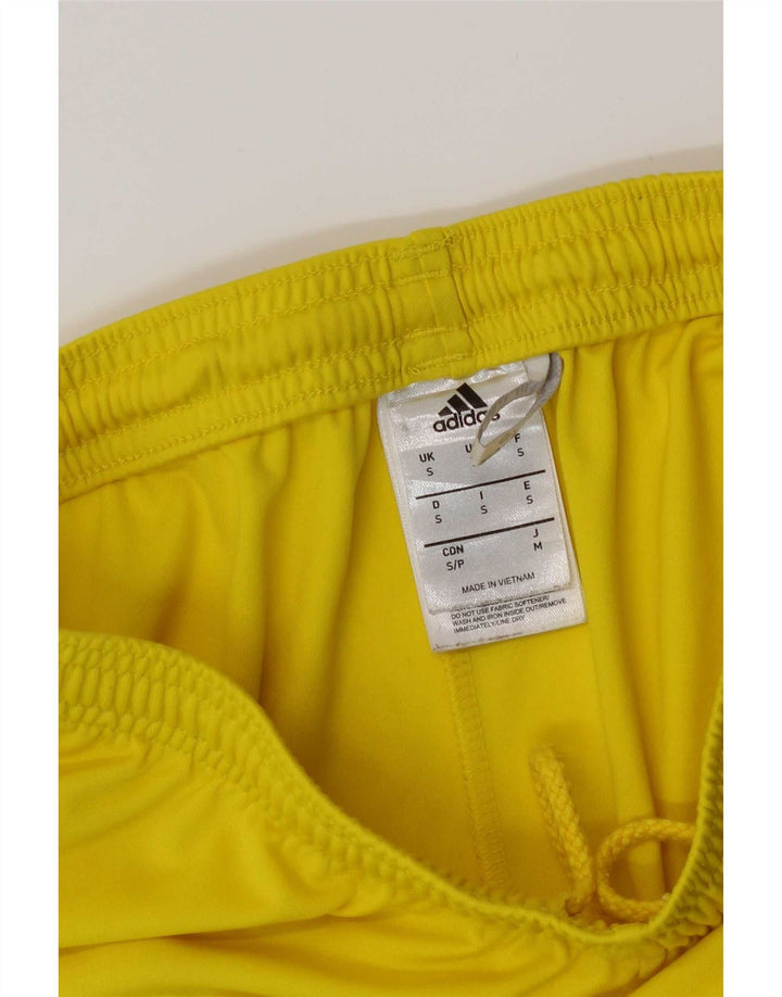 Pantaloni scurți sport adidas Climalite pentru bărbați, poliester galben mic