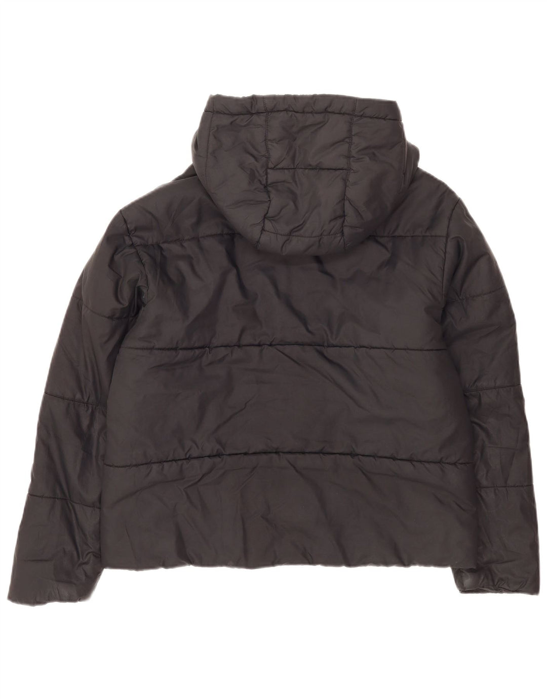 Jachetă căptușită reversibilă cu glugă Nike pentru femei UK 16 Poliester negru mare