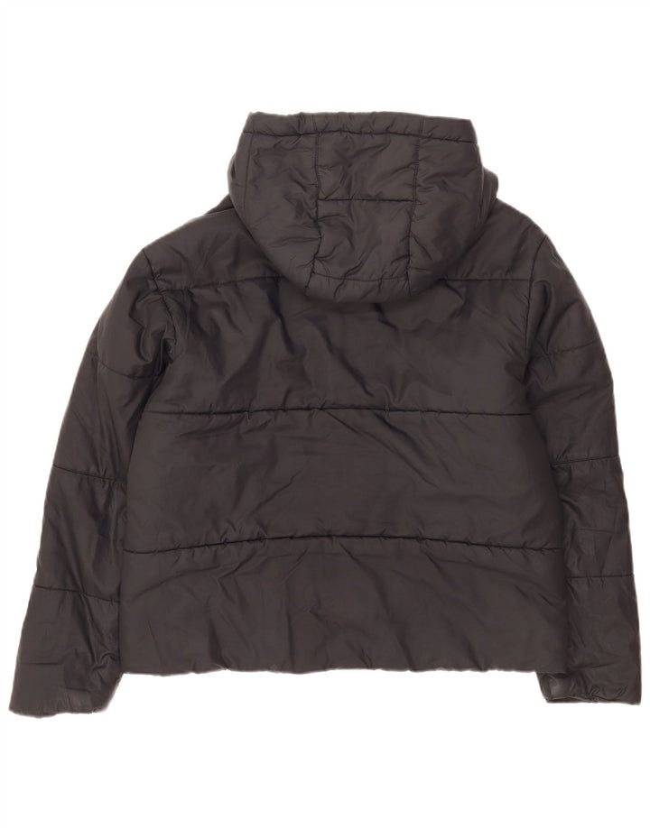 Jachetă căptușită reversibilă cu glugă Nike pentru femei UK 16 Poliester negru mare