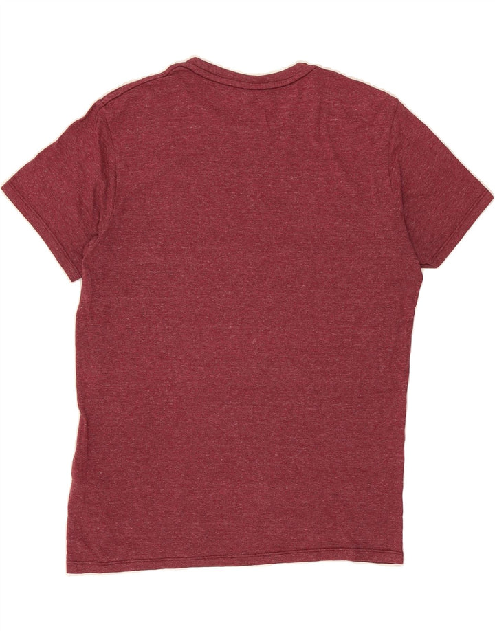 LEVI'S Mens Graphic T-Shirt Top Medium Burgundy Flecked Cotton Vintage Levi's and Second-Hand Levi's from Messina Hembry 