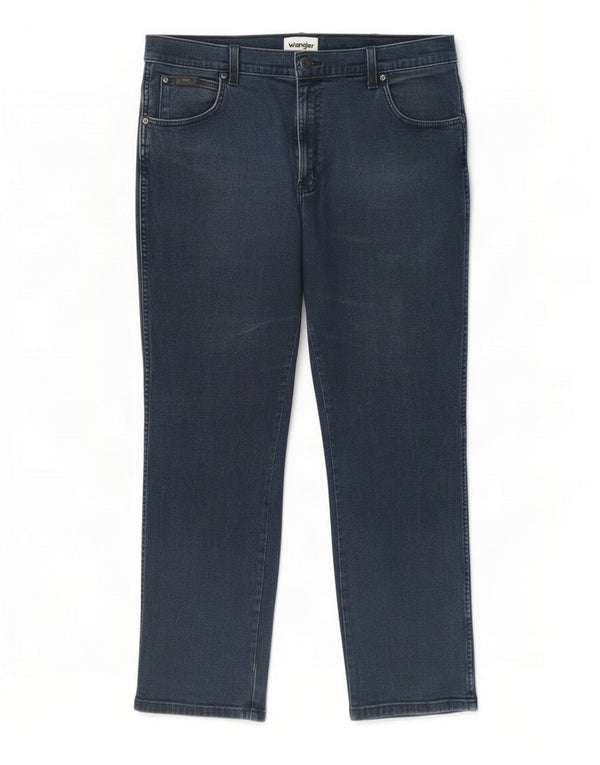 Blugi drepte pentru bărbați Wrangler Texas W38 L30 bumbac bleumarin