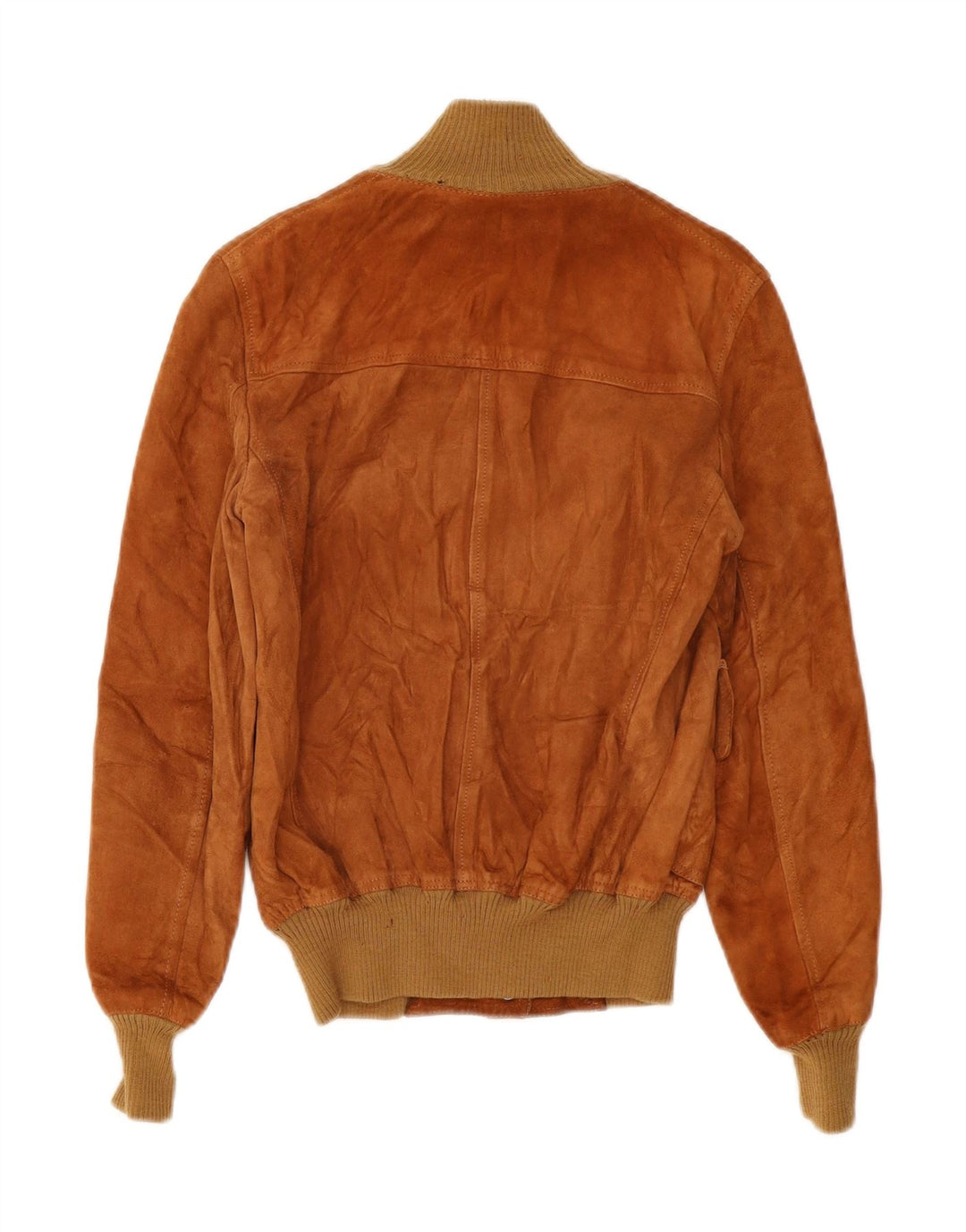 Jachetă Bomber Vintage de piele intoarsa pentru femei IT 48 XL din piele maro