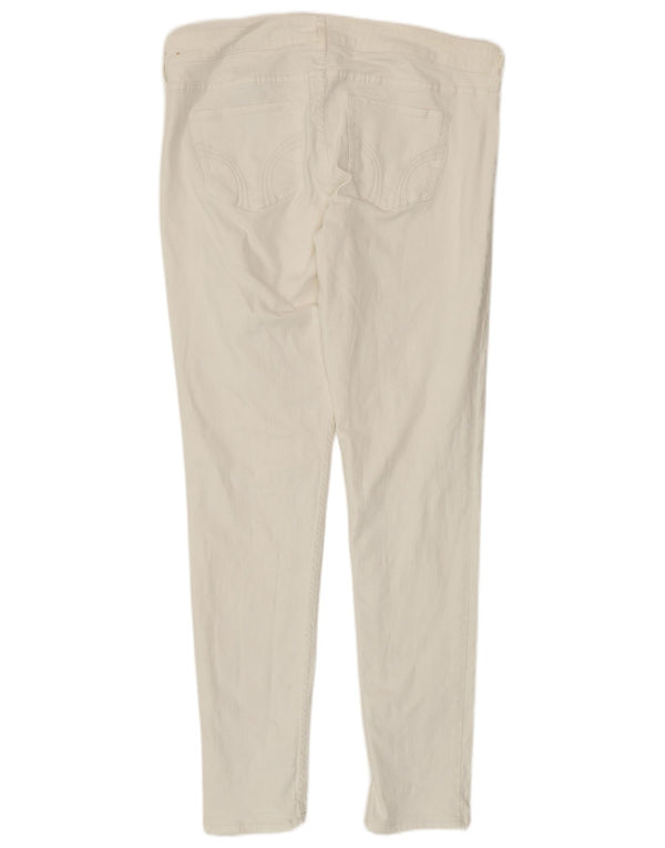 Blugi super skinny pentru femei HOLLISTER US 13 Large W31 L31 Bumbac alb