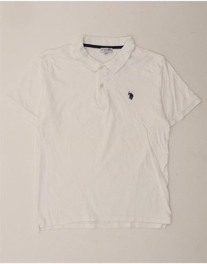 U.S. POLO ASSN. Mens Polo Shirt Medium White Vintage U.S. Polo Assn. and Second-Hand U.S. Polo Assn. from Messina Hembry 