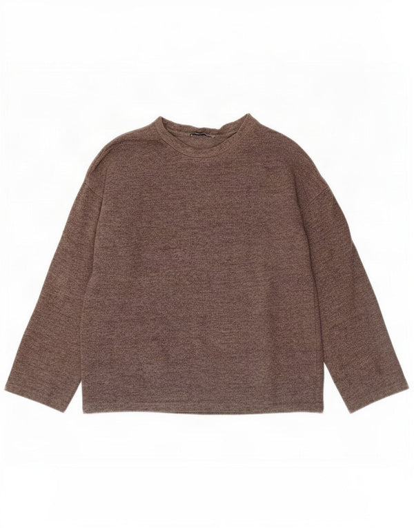 Pulover supradimensionat pentru femei Zara, cu gâtul turn, UK 10, poliester, gri mic