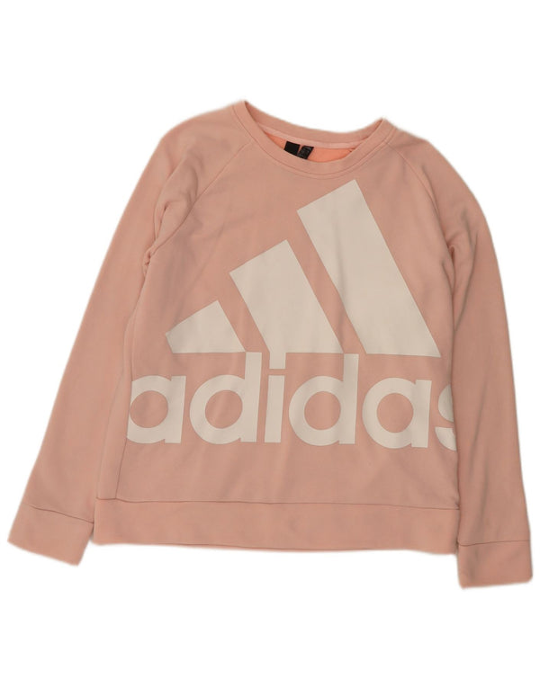Pulover de hanorac grafic Adidas pentru femei UK 20/22 XL bumbac roz