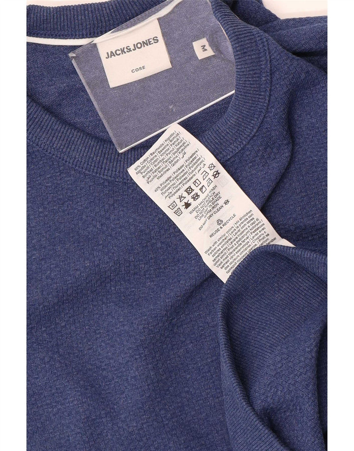 Pulover Jack & Jones pentru bărbați, bumbac albastru mediu