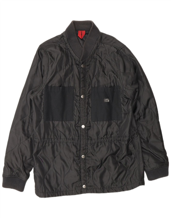 DIESEL Jachetă matlasată pentru bărbați UK 38 Poliester mediu negru