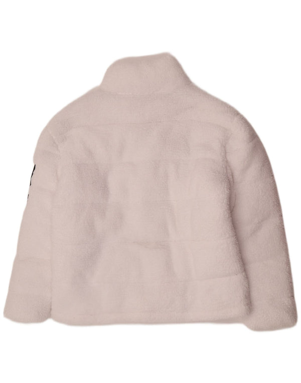 Jachetă căptușită fleece pentru femei Ellesse UK 14 Sport mare din poliester alb