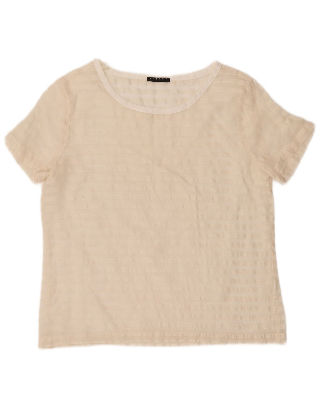 Bluză de damă SISLEY Top UK 12 Medium în dungi alb deschis