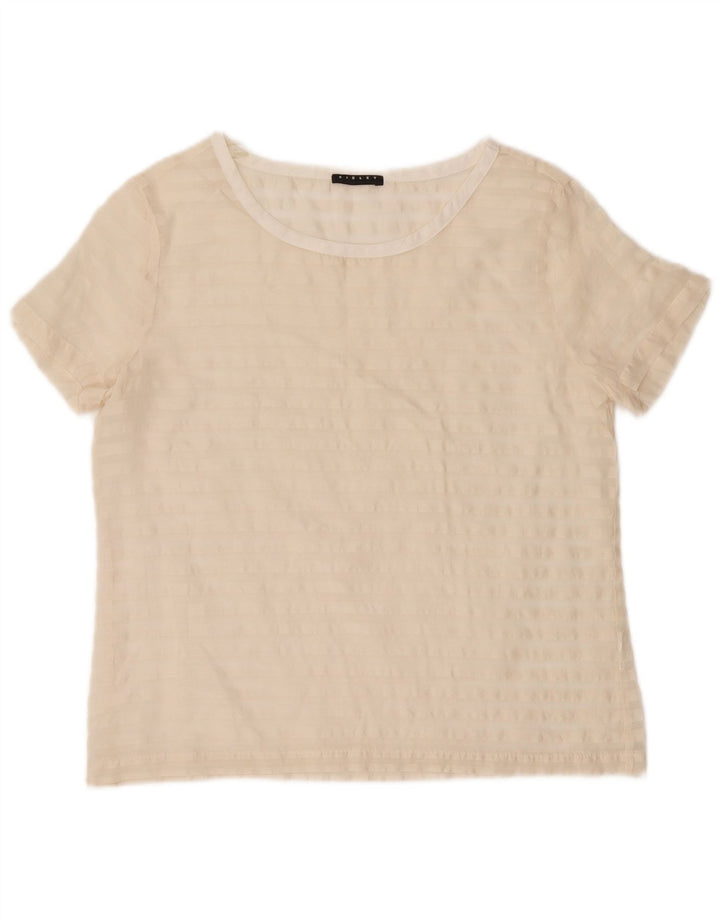 Bluză de damă SISLEY Top UK 12 Medium în dungi alb deschis