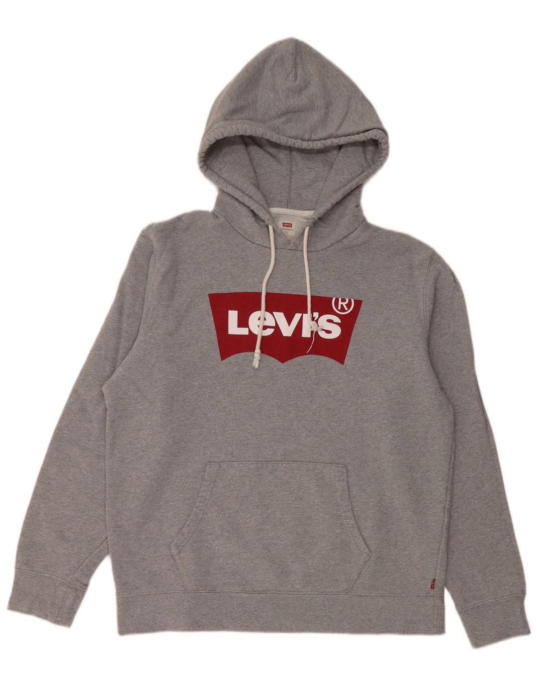 Pulover LEVI'S pentru bărbați, cu croiala standard, cu glugă, mare, gri, bumbac