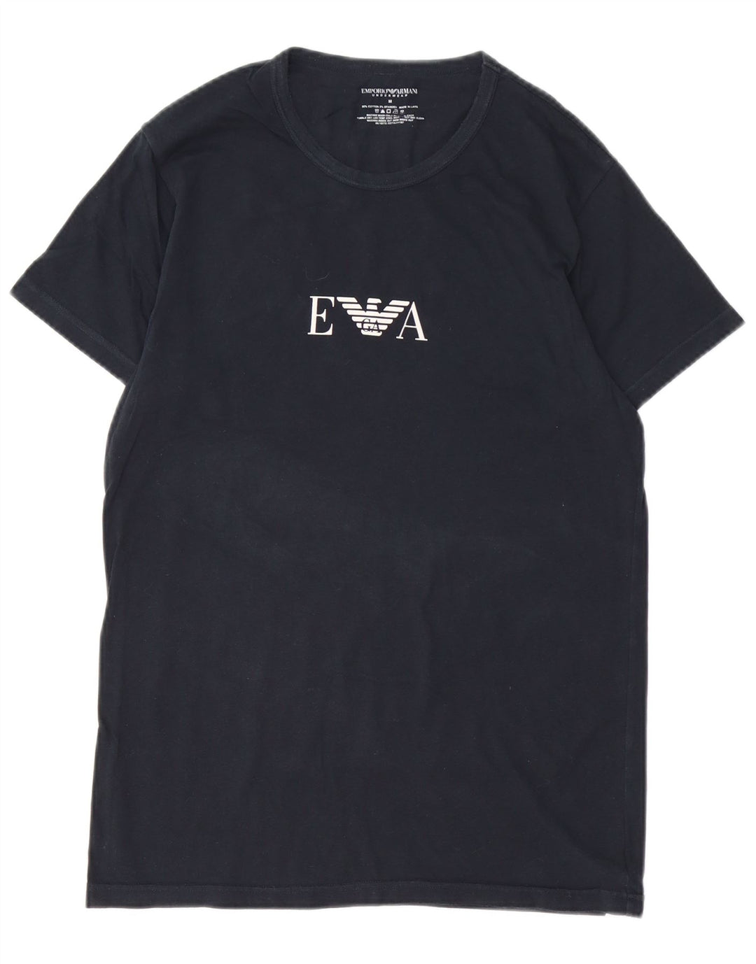 Tricou cu grafică pentru bărbați Emporio Armani Top Medium Black Bumbac