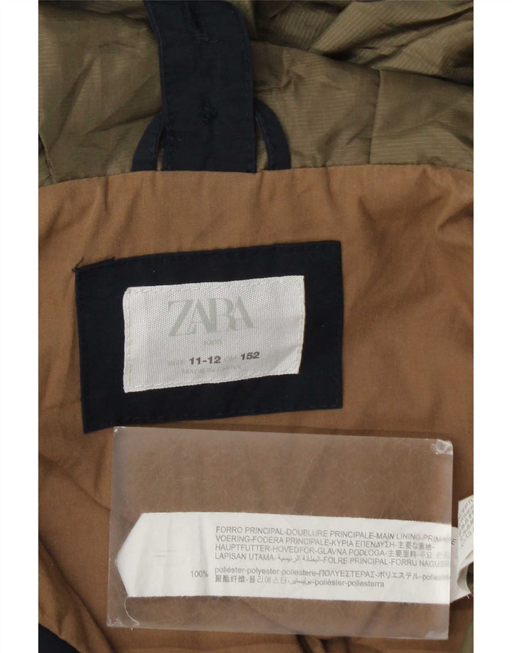 Jachetă de vânt cu glugă pentru băieți Zara 11-12 ani Poliester bleumarin