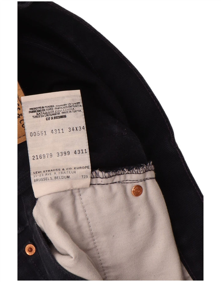 Blugi 551 drepti pentru bărbați Levi's W34 L30 bumbac bleumarin