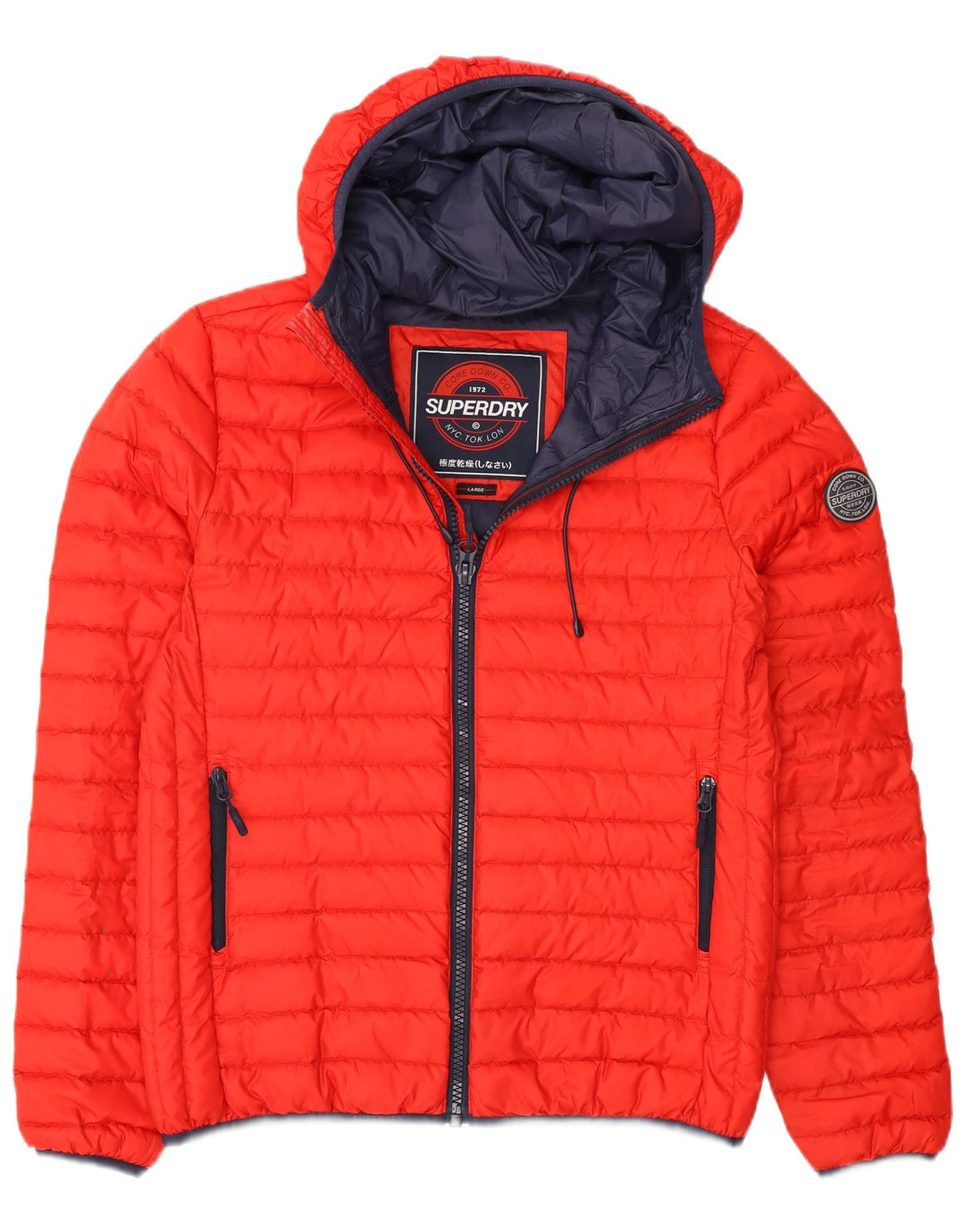 Jachetă căptușită cu glugă Superdry pentru bărbați UK 40 Poliester roșu mare