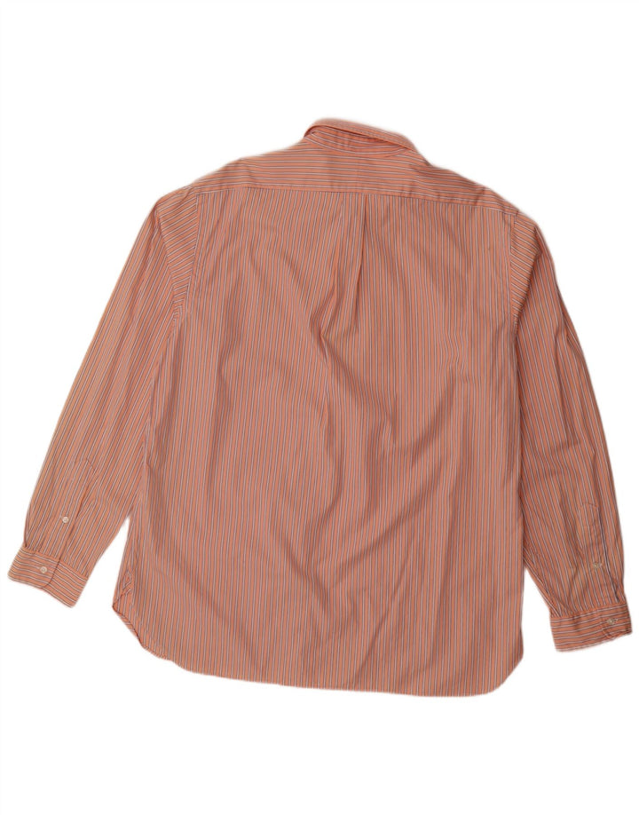 Cămașă pentru bărbați RALPH LAUREN Mărimea 17 XL Bumbac cu dungi portocalii