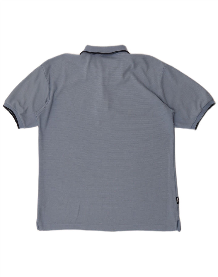 Tricou polo Umbro pentru bărbați, poliester albastru mediu