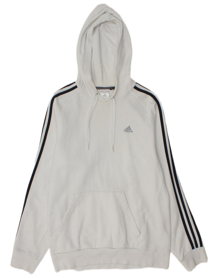 Pulover Adidas pentru bărbați, bumbac alb mediu