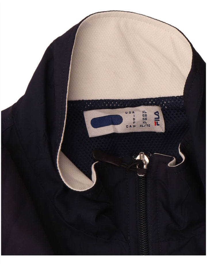 Jachetă de trening Fila pentru bărbați, XL, albastru bleumarin, poliester color bloc