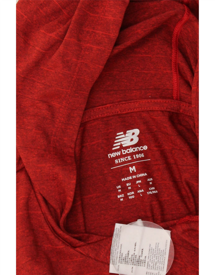 Pulover cu glugă New Balance pentru femei UK 14 Poliester roșu mediu