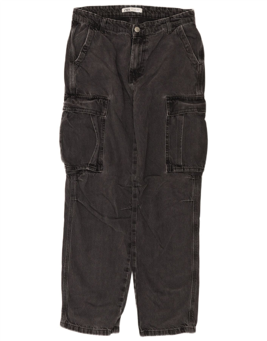 Blugi drepti cargo pentru bărbați Zara EU 40 Medium W31 L31 Gri