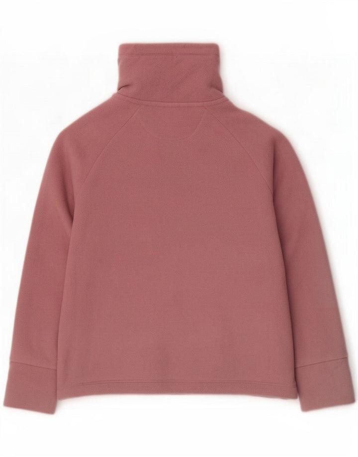 Calvin Klein Womens Graphic Fleece Jacket UK 16 Large Pink Poliester
