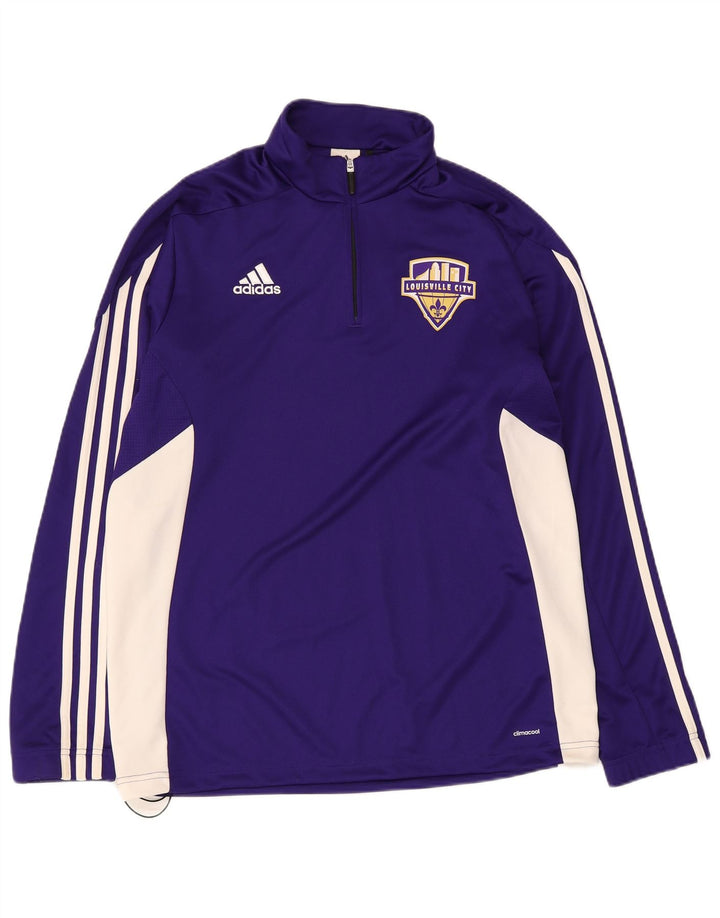 Trening pentru bărbați Adidas Louisville Pullover Top mare violet colorblock