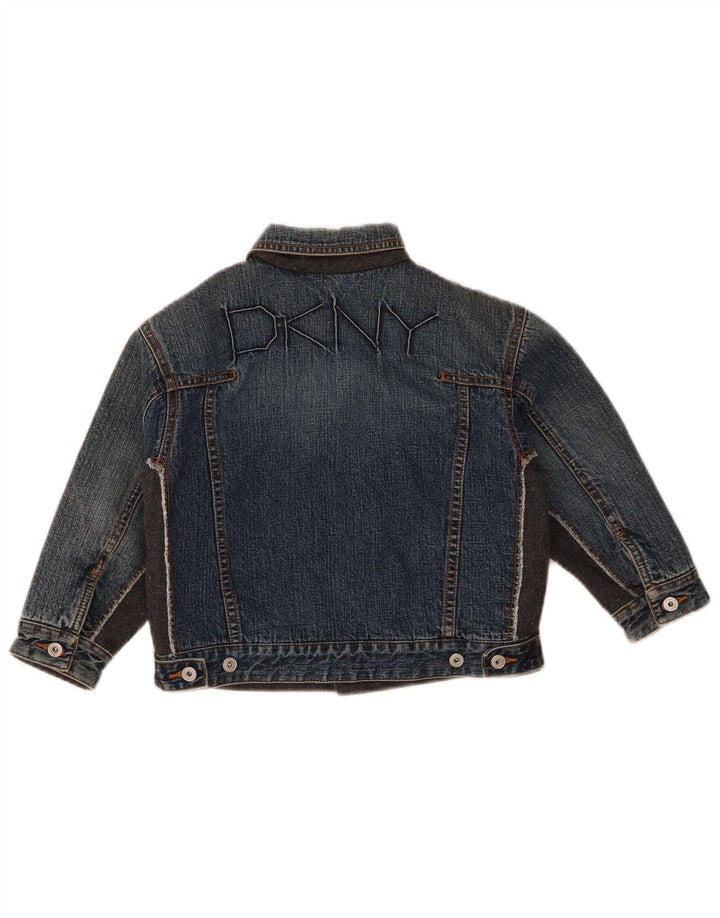 Dkny Boys Graphic Denim Jacket 5-6 Ani Bumbac Albastru