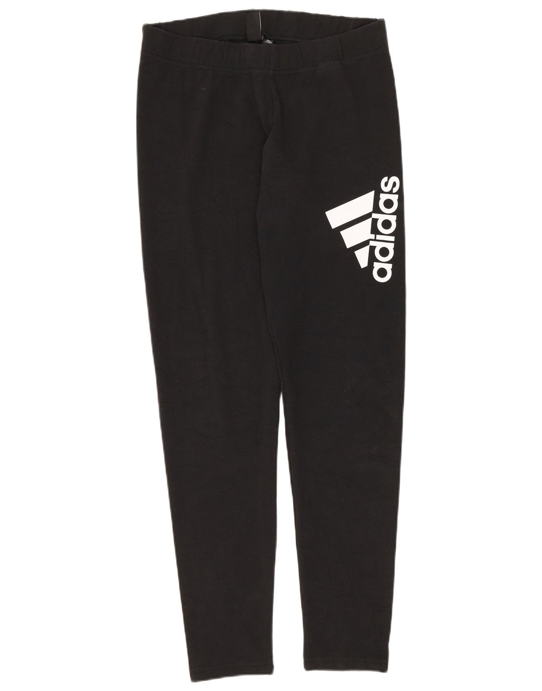 Leggings grafic Adidas pentru femei UK 12/14 bumbac mediu negru