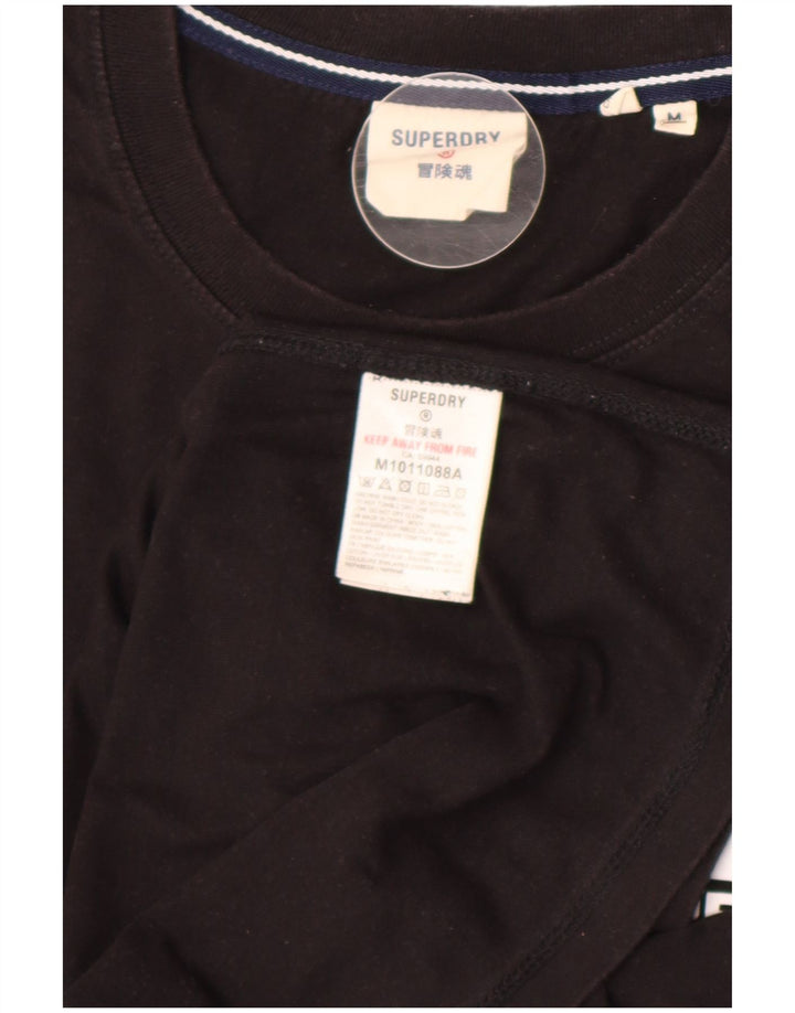 Tricou grafic pentru bărbați Superdry Top Medium Black Bumbac