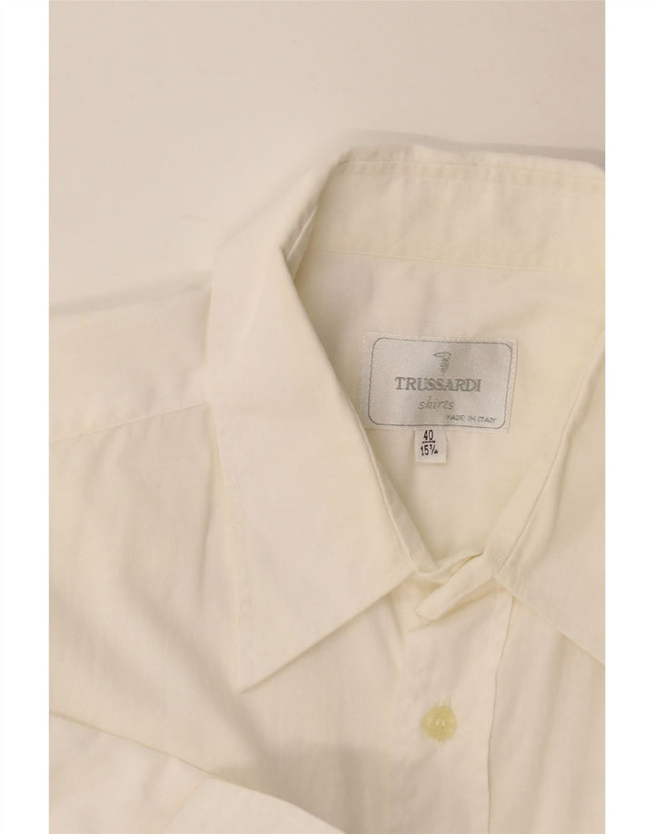 Trussardi Cămașă Bărbați Mărimea 40 15 3/4 Medium Alb