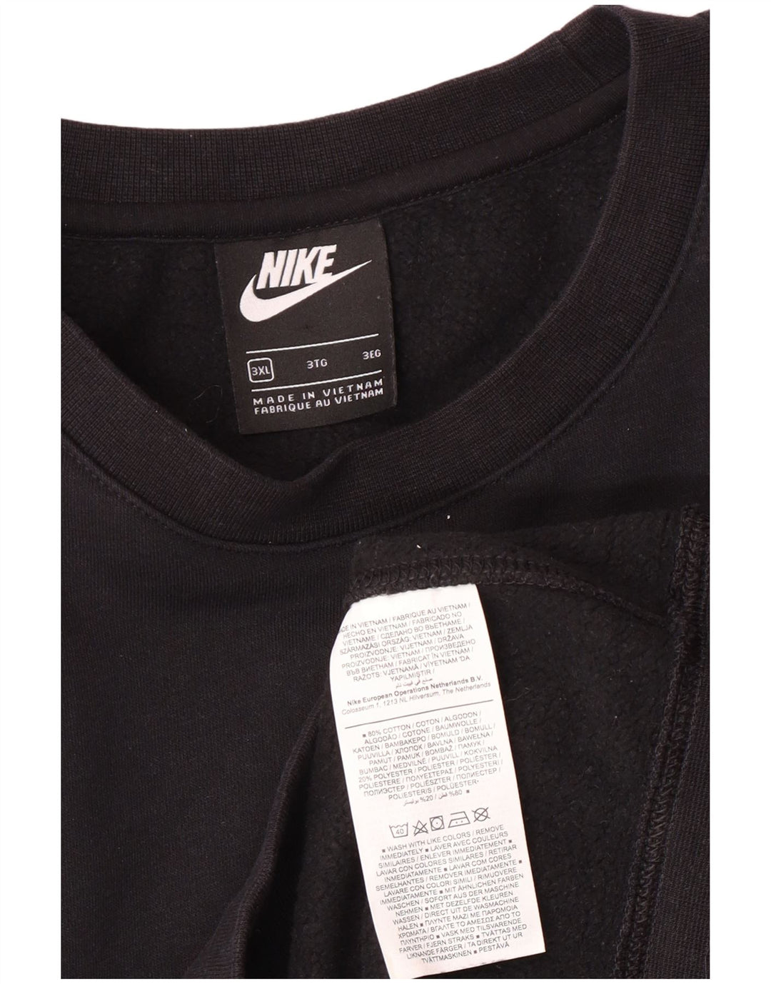 Pulover Nike pentru bărbați, 3XL, bumbac negru