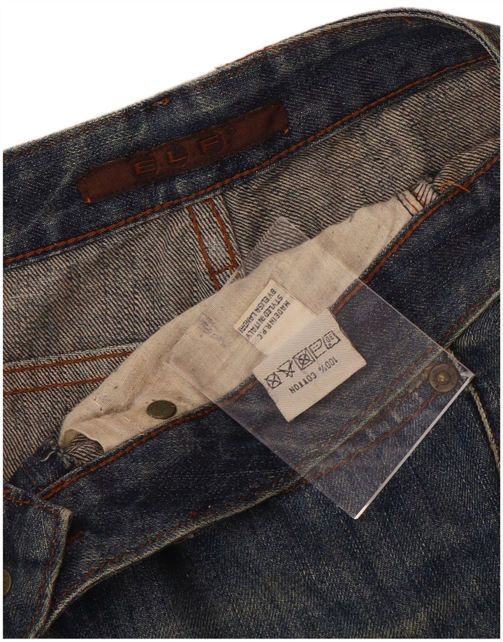 Elisa Landri Blugi Bootcut Distressed Femei IT 44 Medium W30 L35 Albastru