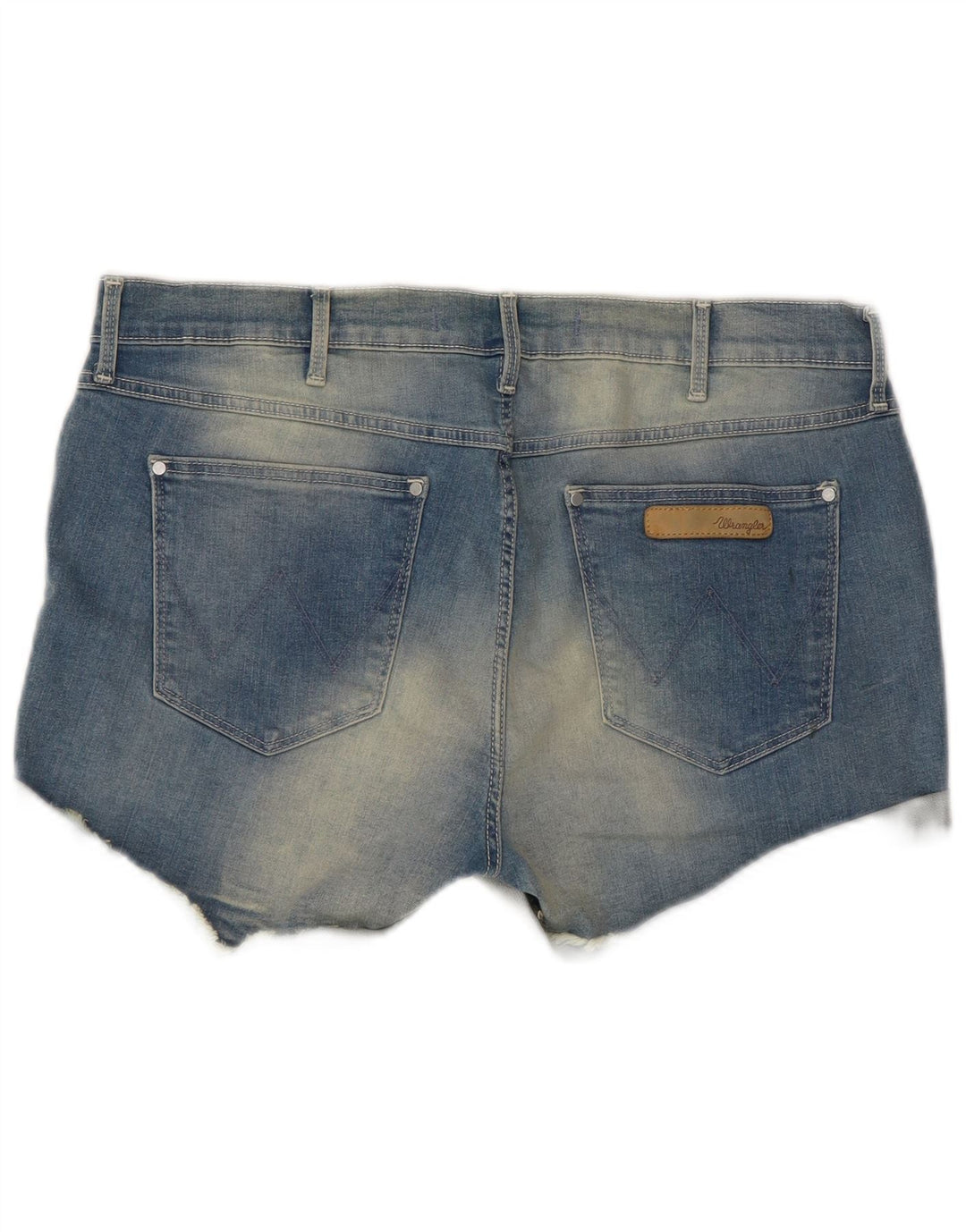 Pantaloni scurți din denim Wrangler pentru femei W32, bumbac albastru mare