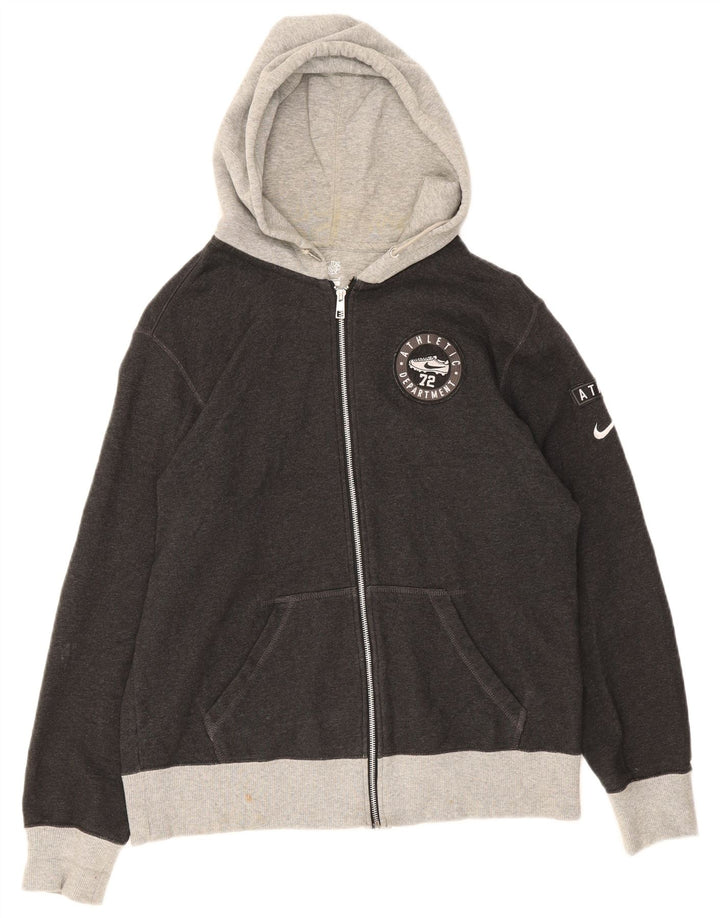 Pulover Nike Graphic Zip pentru bărbați, bumbac mare, gri