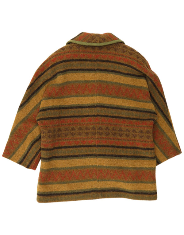 Pardesiu vintage pentru femei UK 18 XL Kaki cu dungi