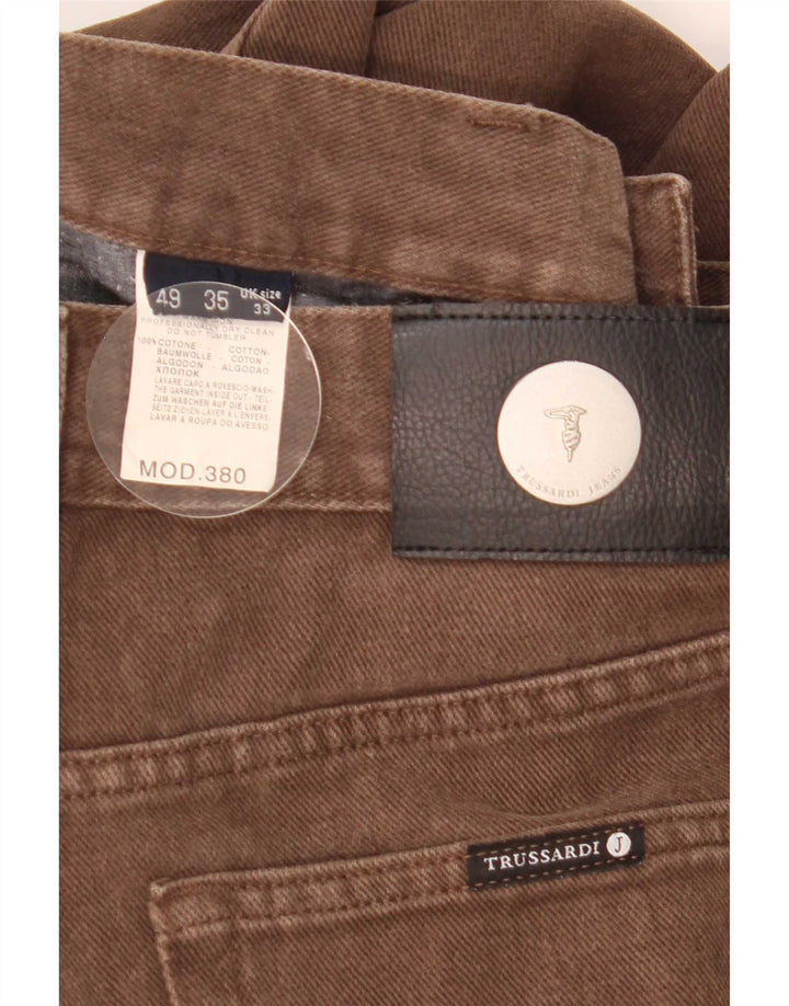 Trussardi Blugi drepti pentru bărbați W33 L30 bumbac maro