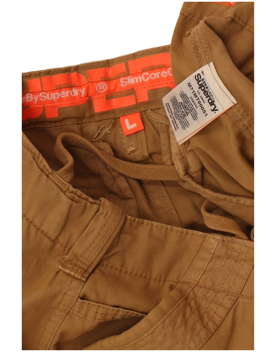 Pantaloni scurți cargo Superdry pentru bărbați, mari W36, bumbac, bej