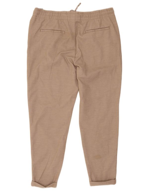 Pantaloni tăiați pentru femei Zara XL W34 L26 Bej Poliester