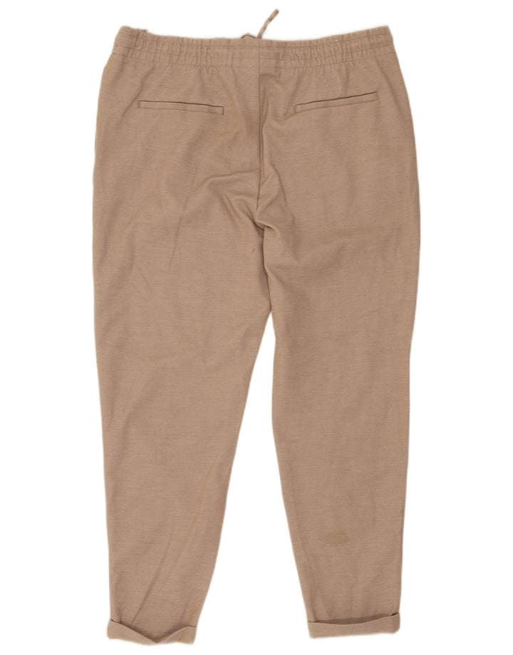 Pantaloni tăiați pentru femei Zara XL W34 L26 Bej Poliester