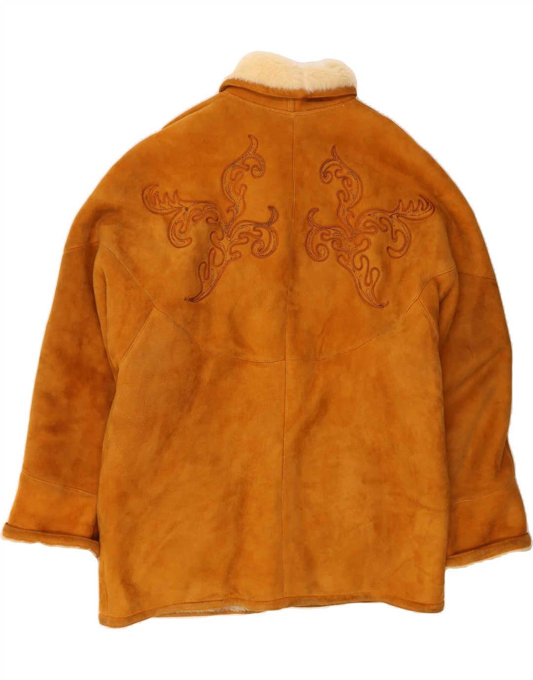 CONBIPEL Womens Oversized Shearling Coat IT 44 Medium Brown Paisley Vintage Conbipel and Second-Hand Conbipel from Messina Hembry 