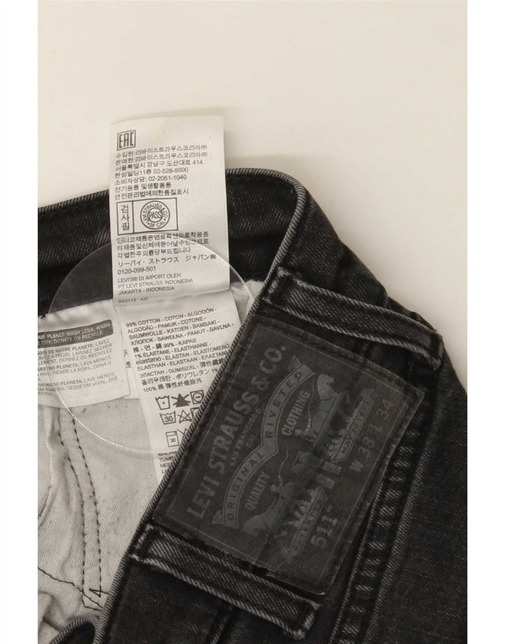 Blugi Levi's 511 Slim pentru bărbați W38 L34, bumbac negru