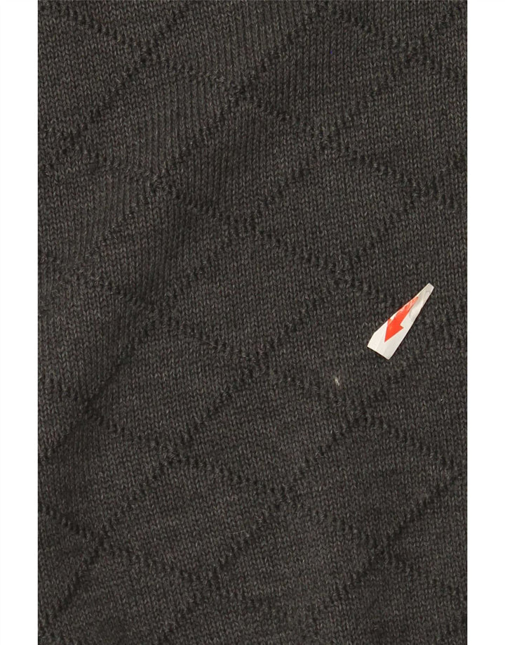 Pulover Cardigan Vintage pentru Damă EU 46 XL Gri din Poliacrilic