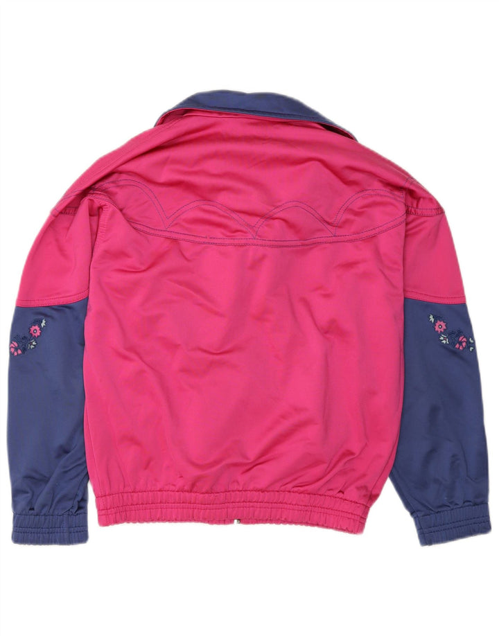 Jachetă de trening Diadora pentru femei UK 28, mic, roz, poliester color bloc