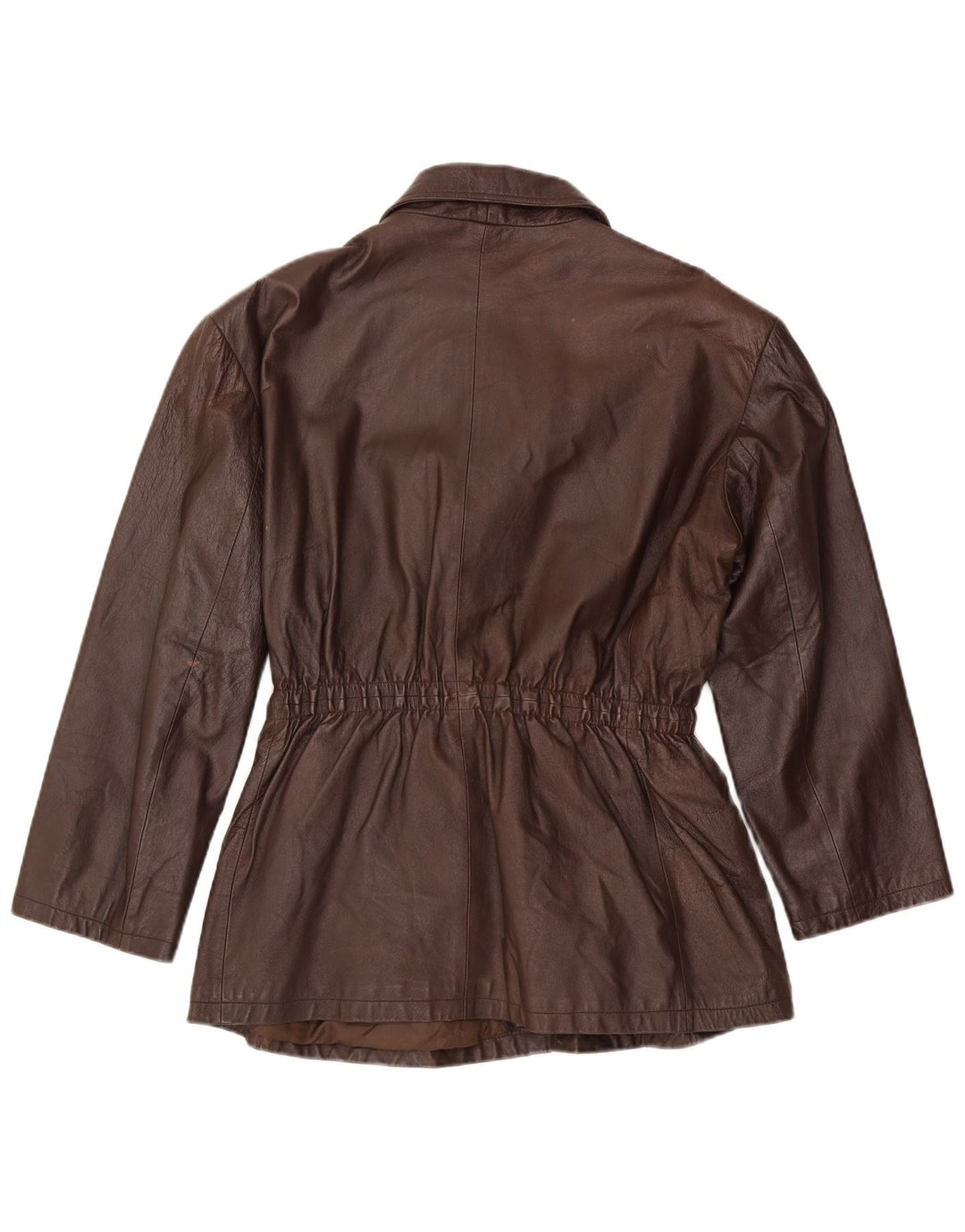 Jachetă de piele vintage pentru femei UK 20 2XL maro