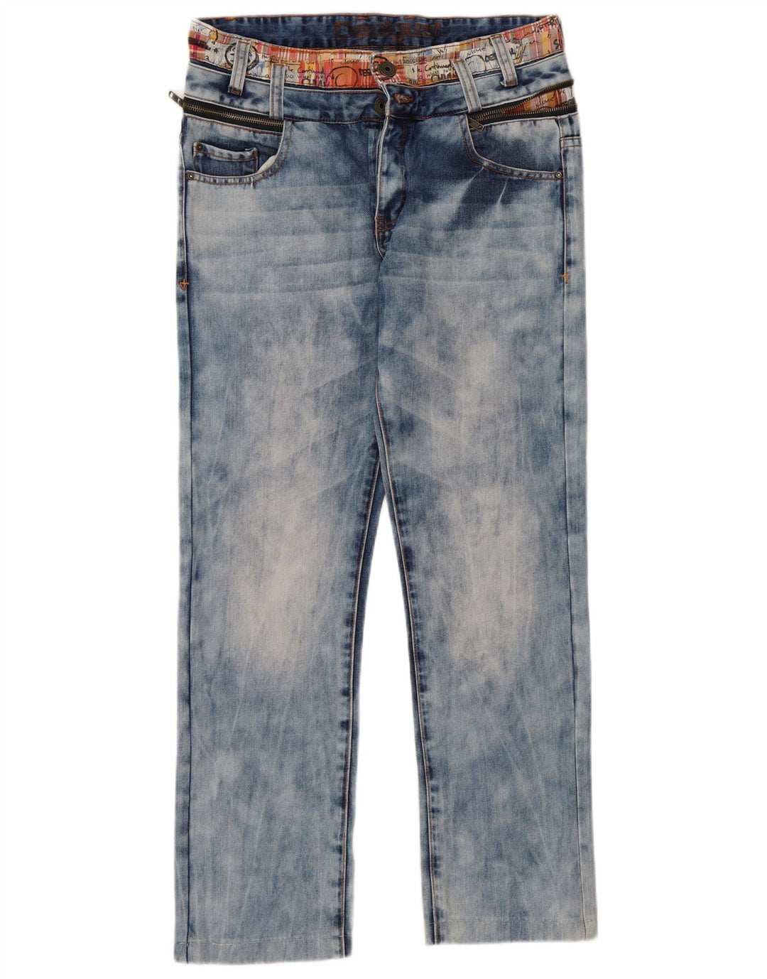 Blugi Desigual Bărbați Drepți W32 L30 Bumbac Albastru