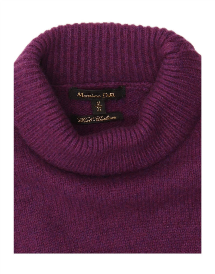 Pulover pentru femei Massimo Dutti cu gât rulat, violet mediu, UK 12