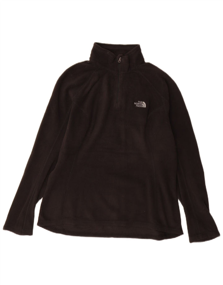 Pulover din lână THE NORTH FACE pentru femei, cu fermoar și gât, UK 14 Poliester mediu negru