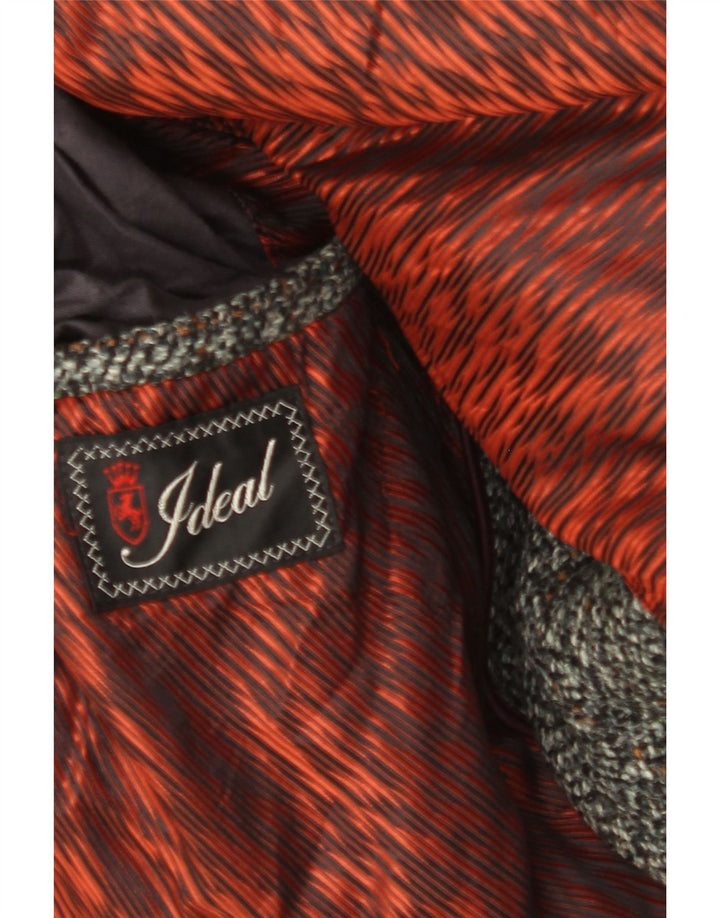 Palton pentru bărbați IDEAL UK 40, lână nouă, cu carouri, gri mare